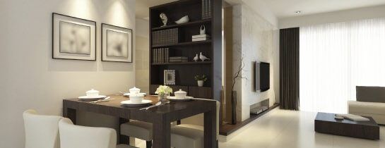 Small Dining and Living Room Decorating