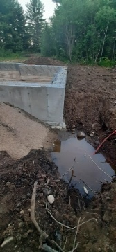 Concrete foundation damp proofing