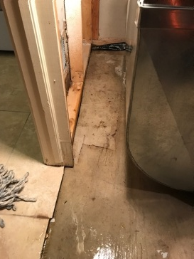 What is the cause of water coming from inside furnace room?