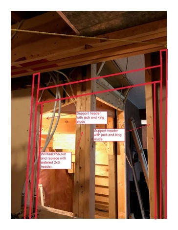 Remove Stair Support Studs (need framing advice)