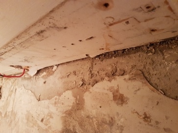 Concrete floor repair for small washroom