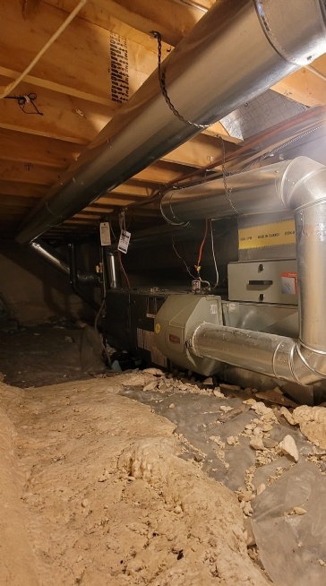 Noise from furnace mounted in the crawlspace 