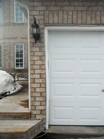 Garage door has dropped 3" over the winter