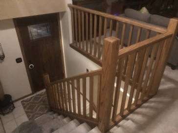 What is an average labor price to charge for removing old wrought iron stair railing and balcony railing and replacing with oak? 