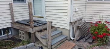 Cost to demo & redo back small deck with 3 stairs 