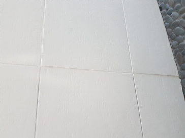 Tiled shower wall
