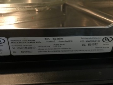 2015 IKEA/Whirlpool Microwave "Start" Button Not Functioning