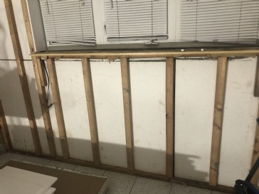 Styrofoam insulation found during rec room upgrade