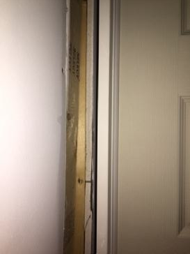 Pre-hung door install by contractor