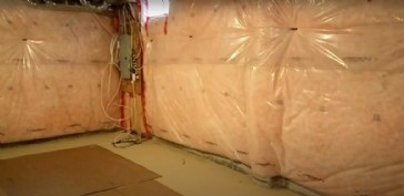 Blanket insulation by builder, remove before framing basement 