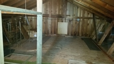 Vaulting a ceiling by opening up attic space