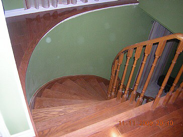 Oak stairs and staining