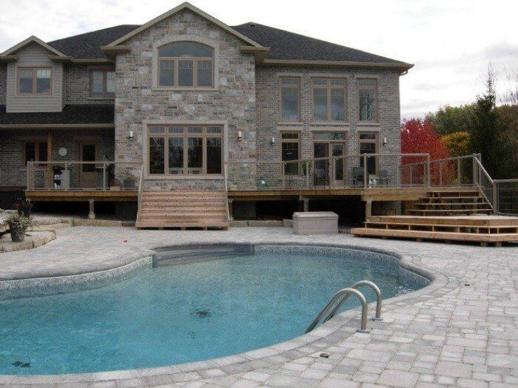 Deck and swimming pool