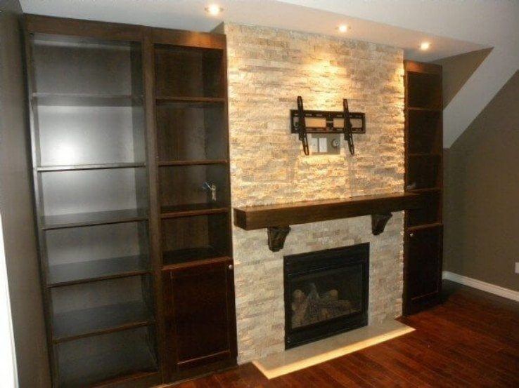 Fireplace with built-ins