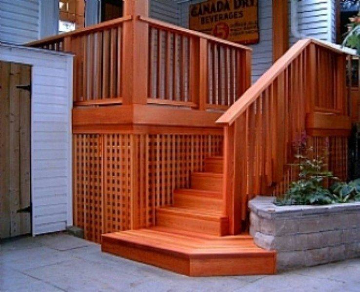 Wood porch and stairs