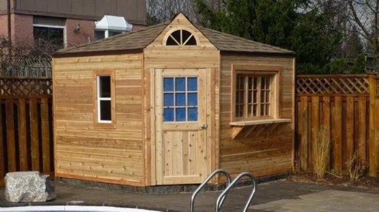 Cedar pool shed