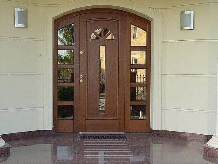 Custom handmade poplar entrance door